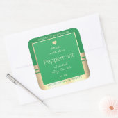 Moderne Product Verpakking Etiketten Groen en Goud (Envelop)