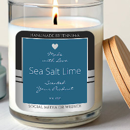 Moderne Product Verpakkingsetiketten Zwart Zilver Vierkante Sticker