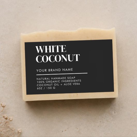 Moderne productverpakking zeep label