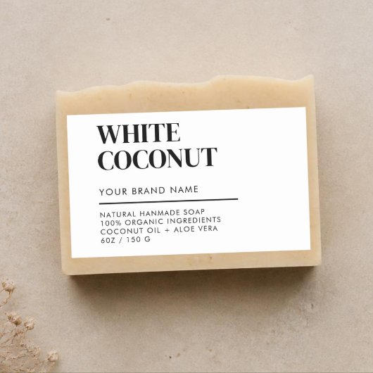 Moderne productverpakking zeep label