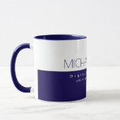 Moderne prof digitale marketeer Navy Blue Mok (Links)