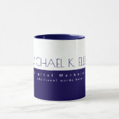 Moderne prof digitale marketeer Navy Blue Mok (Midden)