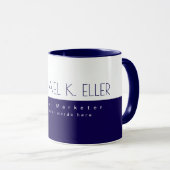 Moderne prof digitale marketeer Navy Blue Mok (Voorkant rechts)