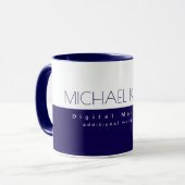 Moderne prof digitale marketeer Navy Blue Mok (Voorkant links)