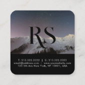 Moderne Professional 2 Fotogramfotografie Vierkante Visitekaartje (Achterkant)