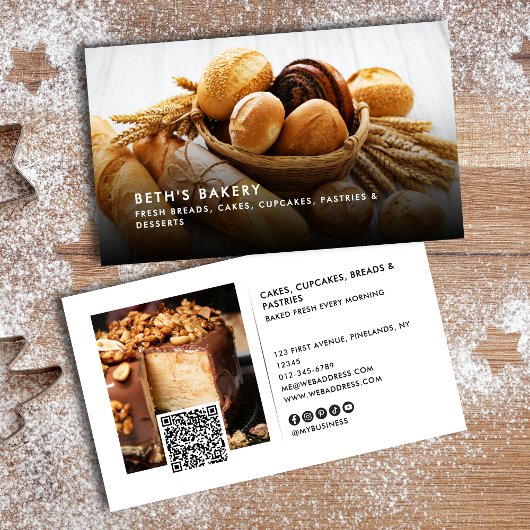 Moderne Professional 2 Foto's QR-code & Sociale me Visitekaartje