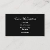 Moderne Professional Black en White Loyalty-kaart Klantenkaartje (Achterkant)