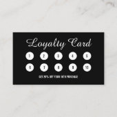 Moderne Professional Black en White Loyalty-kaart Klantenkaartje (Voorkant)