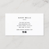 Moderne Professional Black Gold Border Business Ca Visitekaartje (Achterkant)