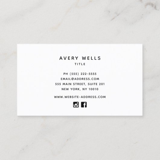 Moderne Professional Black Gold Border Business Ca Visitekaartje (Achterkant)