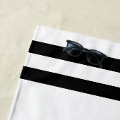 Moderne Professional Business Logo Stripe White Strandlaken (In situ)