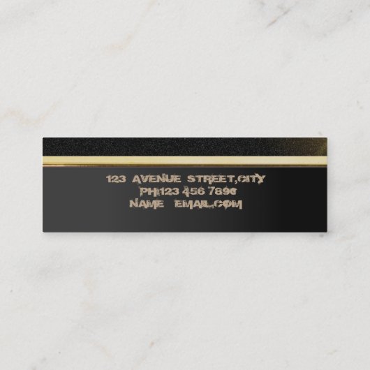 Moderne Professional Chic Luxe - Lips Mini Visitekaartje (Achterkant)