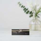 Moderne Professional Chic Luxe - Lips Mini Visitekaartje (Staand voorkant)