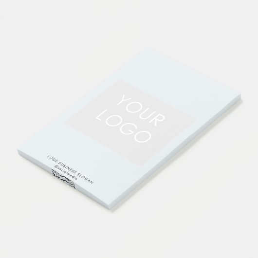 Moderne Professional Company Business Logo Blue Post-it® Notes (Schuin)