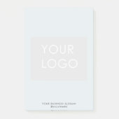 Moderne Professional Company Business Logo Blue Post-it® Notes (Voorkant)