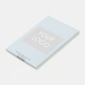 Moderne Professional Company Business Logo Blue Post-it® Notes (Schuin)