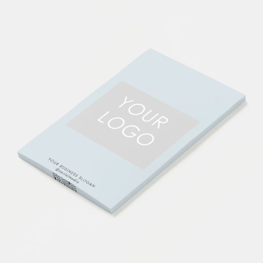 Moderne Professional Company Business Logo Blue Post-it® Notes (Schuin)