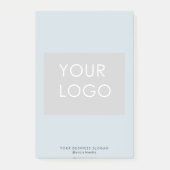 Moderne Professional Company Business Logo Blue Post-it® Notes (Voorkant)