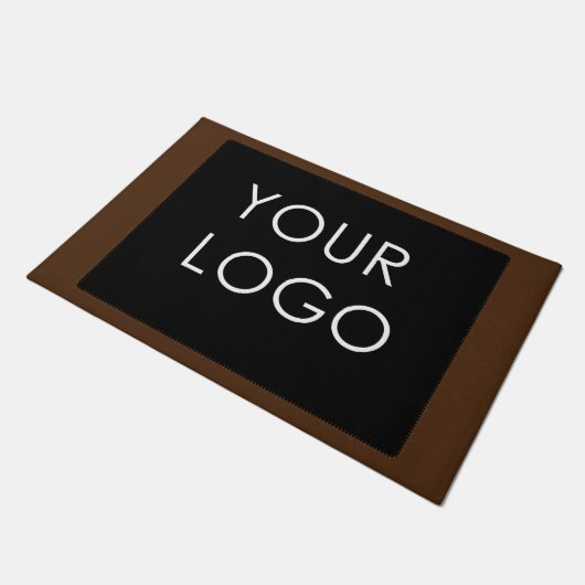 Moderne Professional Company Business Logo Brown Deurmat (Schuin)