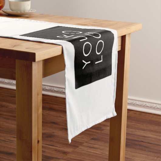 Moderne Professional Company Business Logo White Korte Tafelloper (Voorbeeld)