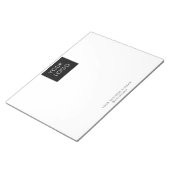 Moderne Professional Company Business Logo White Notitieblok (Schuin)
