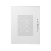 Moderne Professional Company Business Logo White Notitieblok (Linkerzijde)