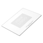 Moderne Professional Company Business Logo White Notitieblok (Schuin)