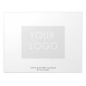 Moderne Professional Company Business Logo White Notitieblok (Voorkant)