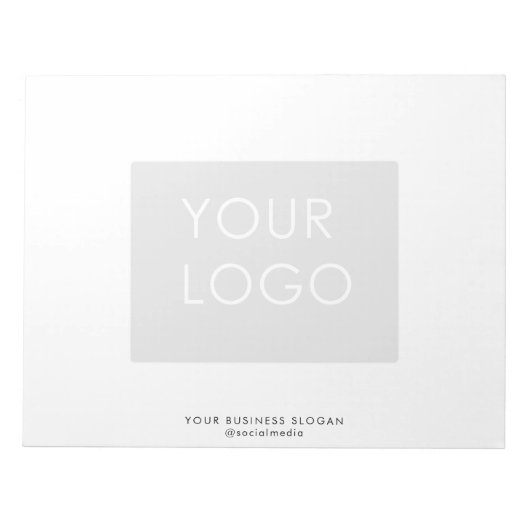 Moderne Professional Company Business Logo White Notitieblok (Voorkant)