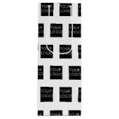 Moderne Professional Company Business Logo White Wijn Cadeautas (Voorkant)