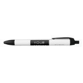 Moderne Professional Company Business Logo White Zwarte Inkt Pen (Bovenkant)