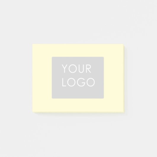 Moderne Professional Company Business Logo Yellow Post-it® Notes (Voorkant)