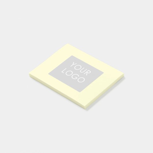 Moderne Professional Company Business Logo Yellow Post-it® Notes (Schuin)