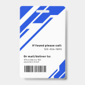 Moderne Professional Corporate Manager ID Badge (Achterkant)