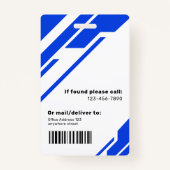 Moderne Professional Corporate Manager ID Badge (Achterkant)