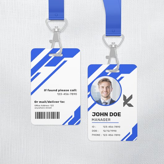 Moderne Professional Corporate Manager ID Badge