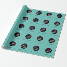 Moderne Professional Custom Business Logo Mint Cadeaupapier