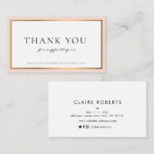 moderne professional |dank u voor uw steun visitekaartje (Voorkant / Achterkant)