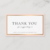 moderne professional |dank u voor uw steun visitekaartje (Voorkant)