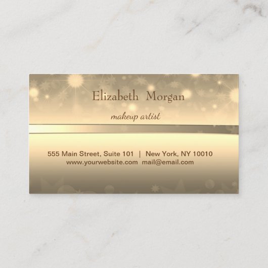 Moderne Professional Elegant Gold Bow Loyalty-Kaar Klantenkaartje (Achterkant)