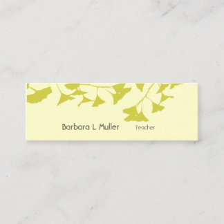 Moderne Professional Ginkgo Leaf Natuur minimaal Mini Visitekaartje
