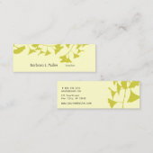 Moderne Professional Ginkgo Leaf Natuur minimaal Mini Visitekaartje (Voorkant / Achterkant)