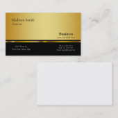 Moderne Professional Gold Metal Consultant Busines Visitekaartje (Voorkant / Achterkant)