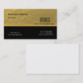 Moderne Professional Gold Metal Consultant Visitekaartje (Voorkant / Achterkant)