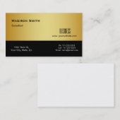 Moderne Professional Gold Metal Consultant Visitekaartje (Voorkant / Achterkant)