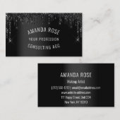 Moderne Professional Makeup Event Black Drift Spar Visitekaartje (Voorkant / Achterkant)