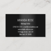 Moderne Professional Makeup Event Black Drift Spar Visitekaartje (Achterkant)