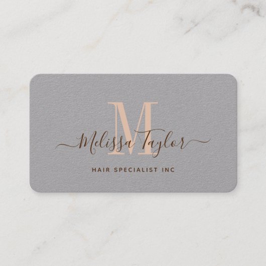 Moderne Professional Premium - Gray en bruine foto Visitekaartje (Voorkant)