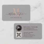Moderne Professional Premium - Gray en bruine foto Visitekaartje (Voorkant / Achterkant)