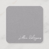 Moderne Professional Premium Grey White Signature Vierkante Visitekaartje (Voorkant)